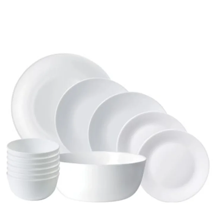Bộ Chén Đĩa Sứ Trắng 16 Món